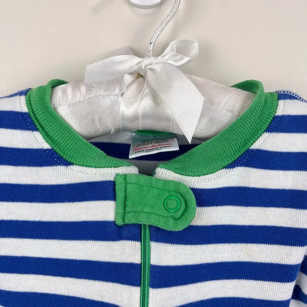 Hanna Andersson Blue Striped Pajamas 80 cm 18-24 Months